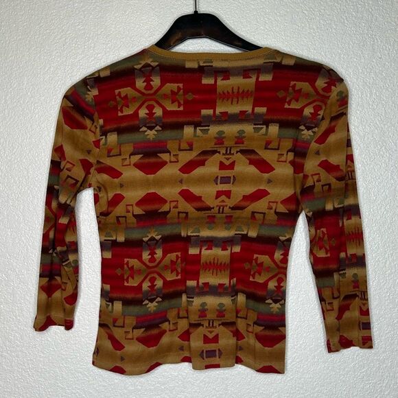 Woman’s Chaps Denim Petite Long Sleeve Shirt Size PM - Picture 3 of 3